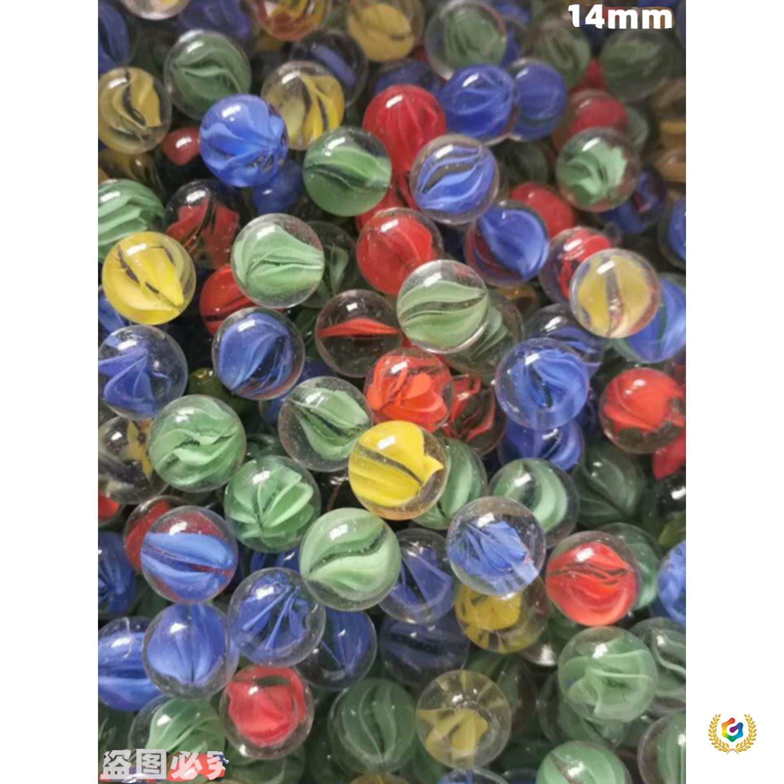 ✅ Цветные стеклянные мраморные шарики 14 мм 25 мм Большие стеклянные бусины для аквариума