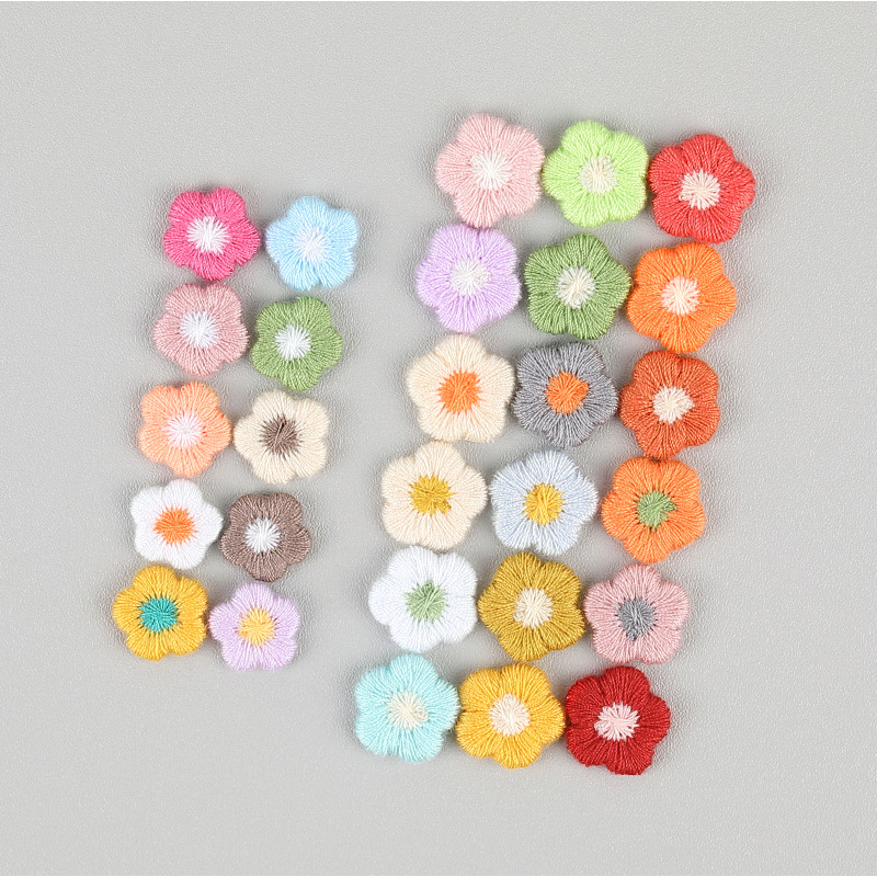 Сладкие мини-цветочные вышивки, аппликации, DIY, ручные украшения, материалы для аксессуаров для волос, цветы для обуви и одежды