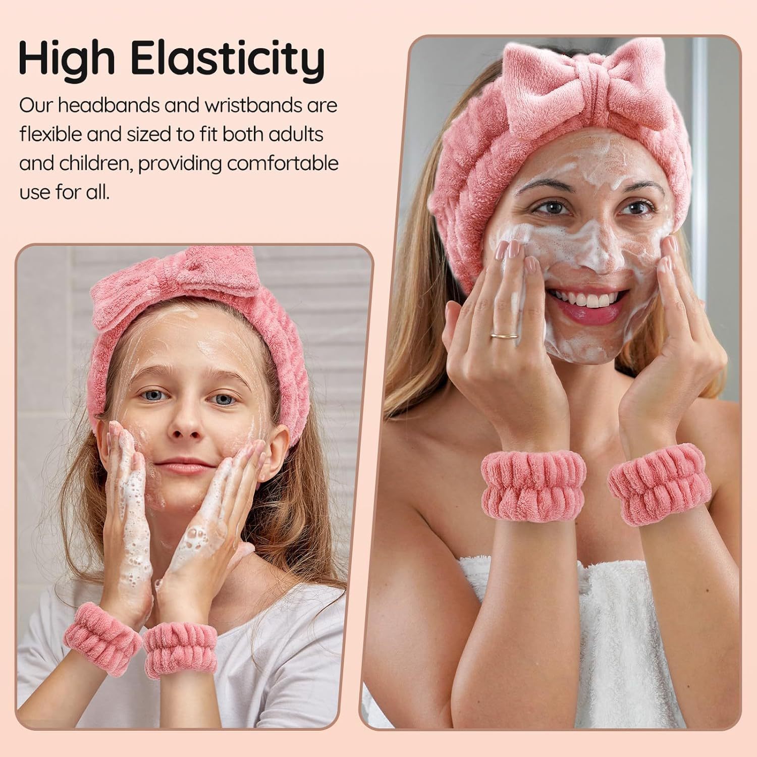 Европейский и американский кросс-бордный плюшевый запястный браслет для умывания лица, спа-браслет, влагопоглощающая защитная повязка для волос, аксессуары для волос