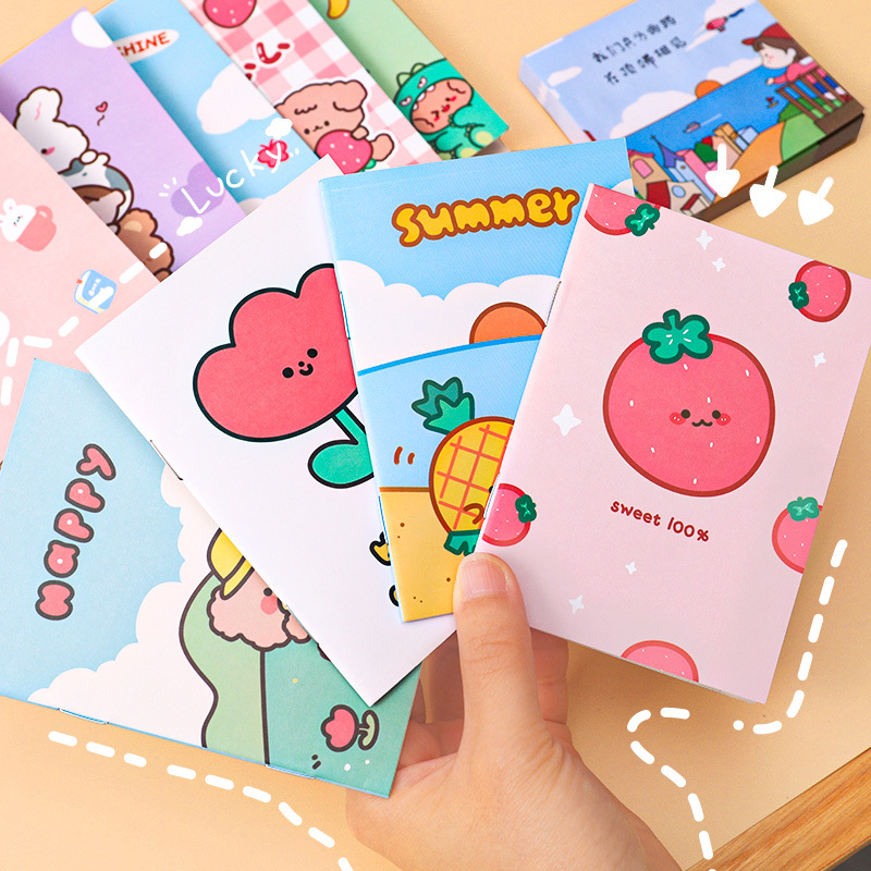 Korean stationery notebook cartoon notepad soft copy 64K kindergarten Primary School Prize small gift