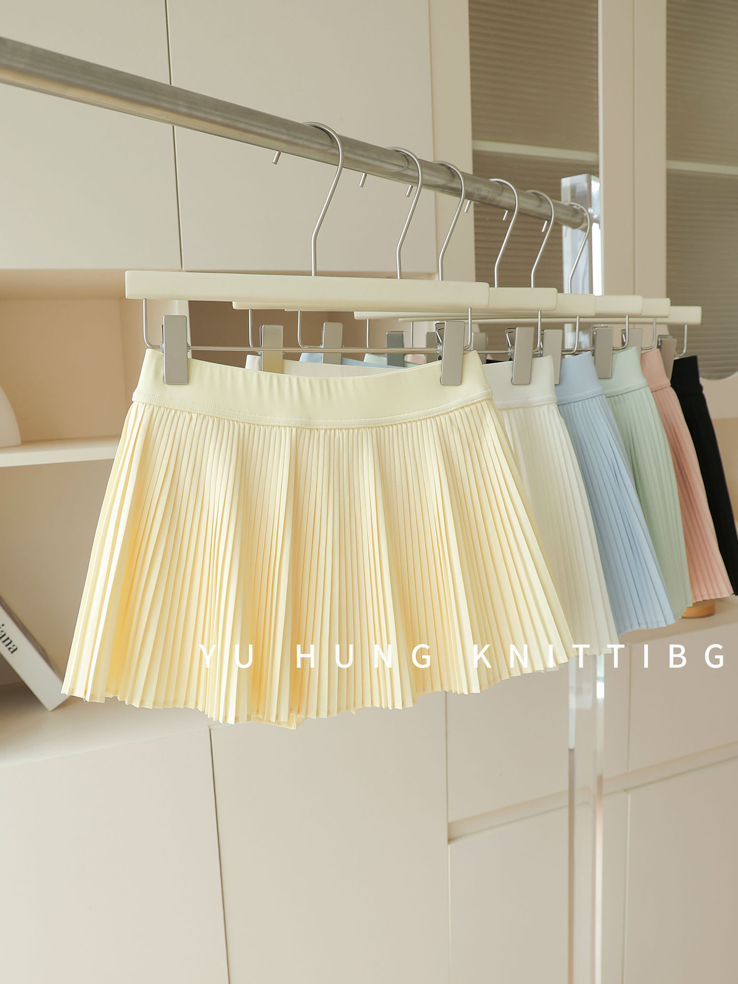 Sports Short Skirt for Women in Summer Vacation Two-Piece Lined Anti-Exposure Running Fitness Exercise Quick-Drying Pleated Tennis Skirt