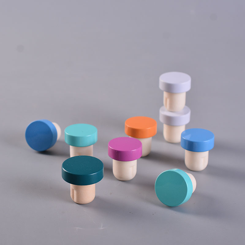 Wholesale foreign wine bottle stopper polymer bottle stopper red wine bottle T-shaped stopper multi-color polymer glass bottle stopper