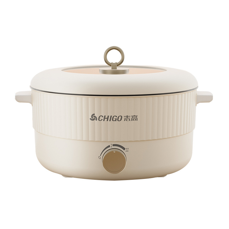 Chigo Electric Hot Pot Household 5L ~ 6L Yuanyang Pot Dormitory Multi-functional Integrated Non-stick Electric Hot Pot Electric Cooking Pot Batch