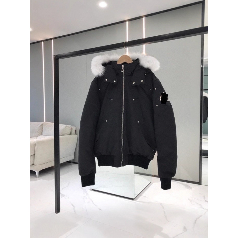 Canadian Silver Scissors J02 Men's Silver Label Silver Zipper Hooded Women's Short Jacket White Duck down Jacket