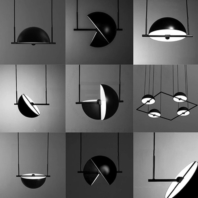 Cross-Border Dropshipping Dining Front Desk Rotating Chandelier Designer Nordic Restaurant Bar Study Straight Light Led Chandelier