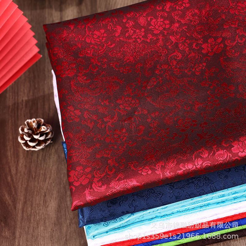 Dragon Pattern Jacquard Cloth Ancient Han Dynasty Jacquard Silk Satin Soft Practice Clothes Antique Ethnic Clothing Fabric Wholesale