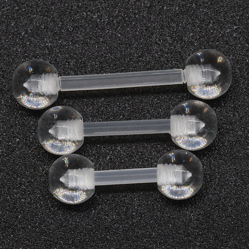 Прямые поставки, оптовая продажа прозрачных пирсинг-ювелирных изделий, прозрачные носовые стержни, пирсинг для губ, пирсинг для ушей