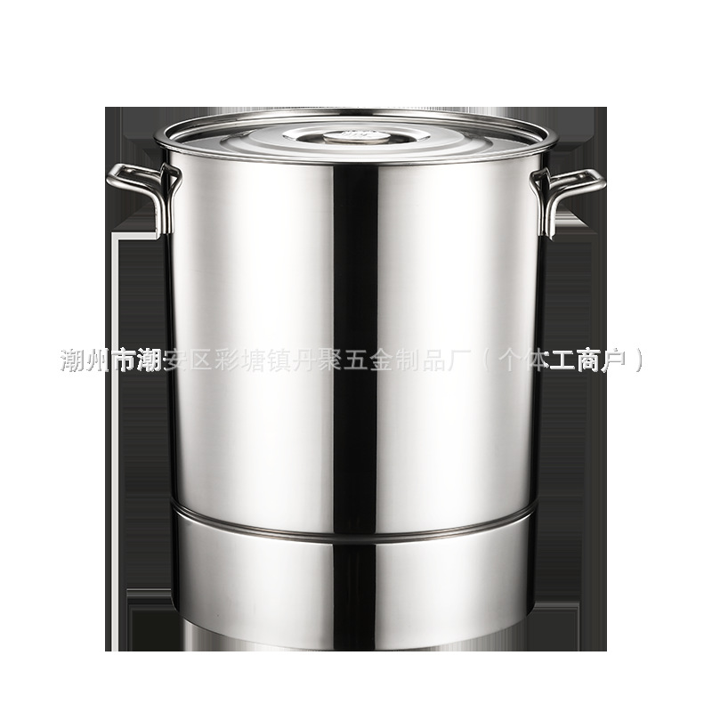 Stainless Steel Rice Bucket Large Steamer Rice Bucket with Lid Steamer Wine Bucket Commercial Steam Bucket Bottomless Big Steamer Steamer