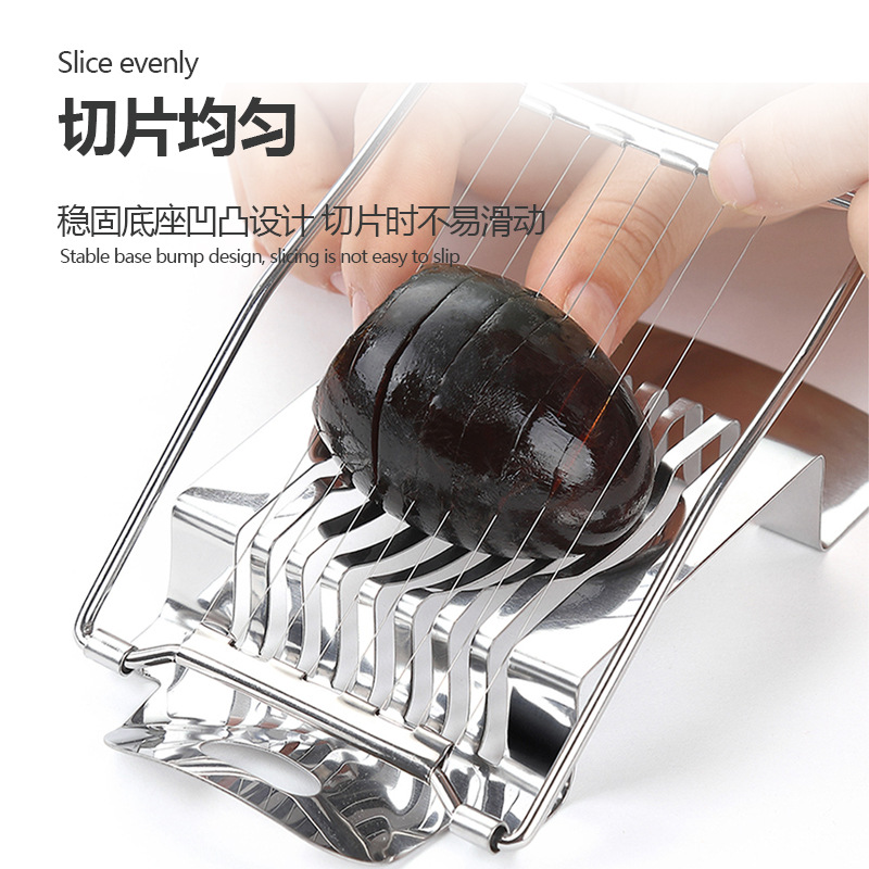 Cross-Border Stainless Steel Egg Slicer Multifunctional Egg Quick Slicer Fancy Egg Slicer Fruit Slicer