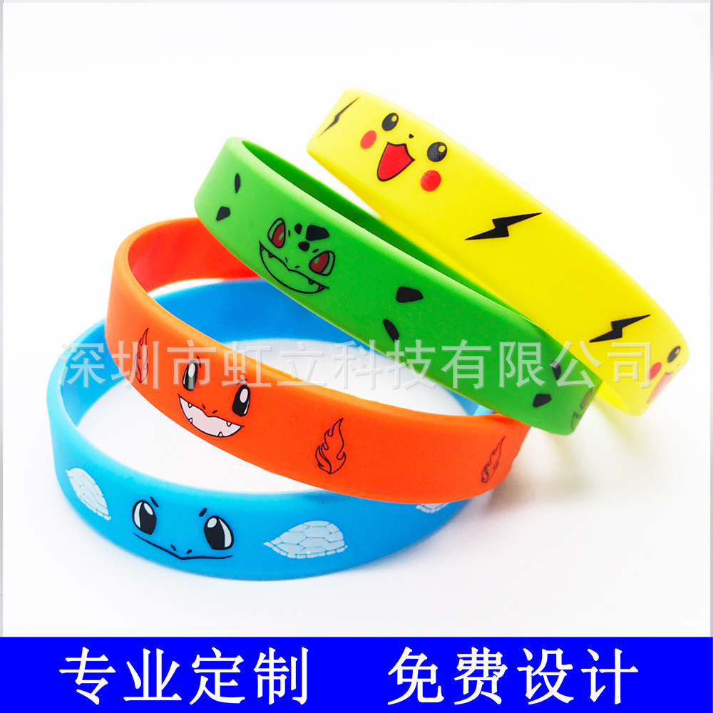 Silicone Bracelet Custom Printed Concave and Convex Lettering Rubber Bracelet Custom Personalized Luminous Sports Cross-Border Theme Wristband