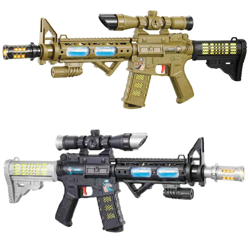 2022 new M416 submachine gun electric toy gun with double bullet vibration children's toy gun