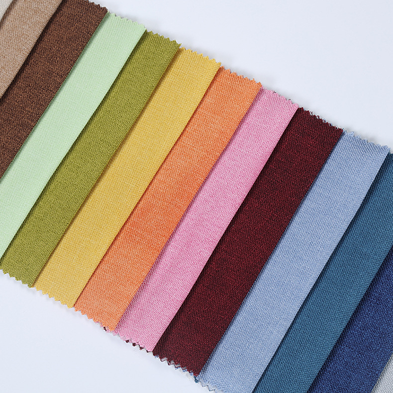 Fine linen imitation linen fabric manufacturers sofa pillow decorative cloth cotton linen engineering soft bag fabric wholesale