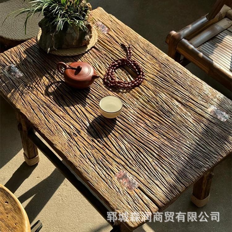 Old Elm Weathered Panels for Home Use, Vintage Solid Wood Decorative Wall Panels, Retro Nostalgic Tea Table Tops for Guesthouses