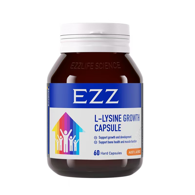 Australian Imported Ezz Growth Peptide Capsules Second Generation High Concentration Lysine 413Mg Calcium Magnesium Zinc Supplement for Kidsren and Adolescents