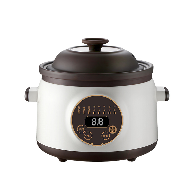 Household Porridge and Soup Stew Pot Black Purple Sand Electric Stew Pot Ceramic Electric Casserole Multi-Functional Health Purple Clay Pot Wholesale