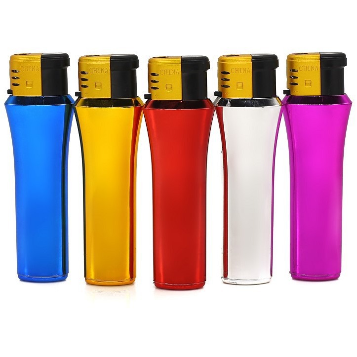 Factory wholesale metal advertising lighter laser lettering printing frosted iron shell grinding wheel windproof custom direct punch