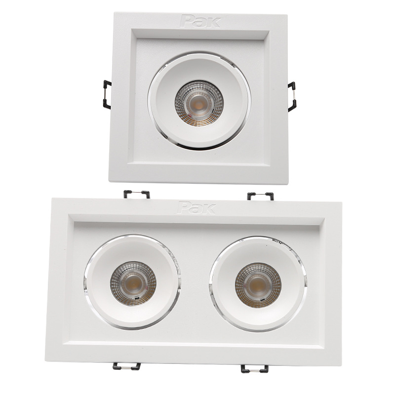 Sanxiong Aurora Interstellar Grille Spotlight Single-Head Led Ceiling Light Double-Head High-Power Square Spotlight Cob Bucket Light