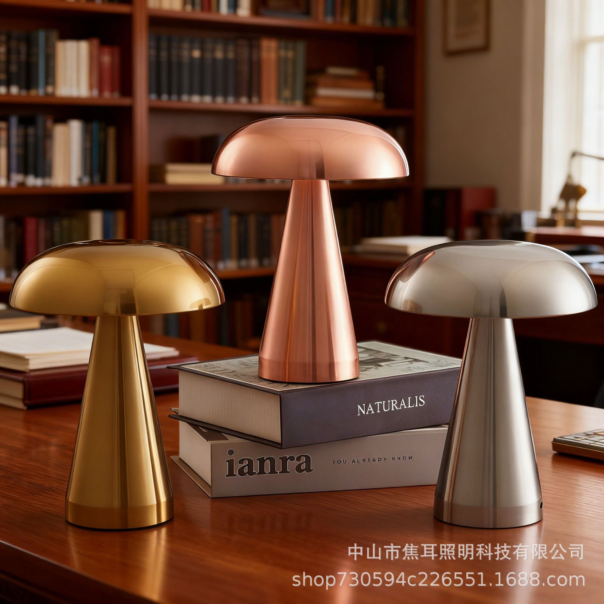 Mushroom Lamp Cross-Border Led Rechargeable Table Lamp Atmosphere Lamp Restaurant Lamp Living Room Lamp Bedside Lamp Night Light Zhongshan Lamps