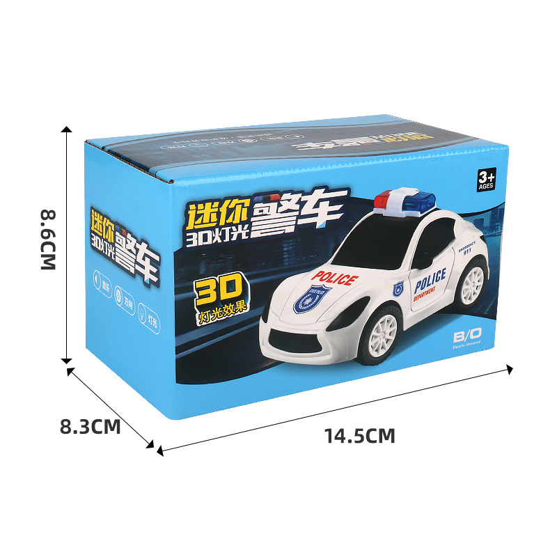 Electric colorful Police toy car universal walking with music Light children's toy car Boys and Girls car