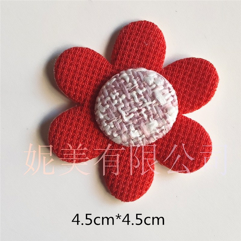 Factory direct ultrasonic five-petal flower Korean hair accessories sunflower fabric decorative accessories wholesale