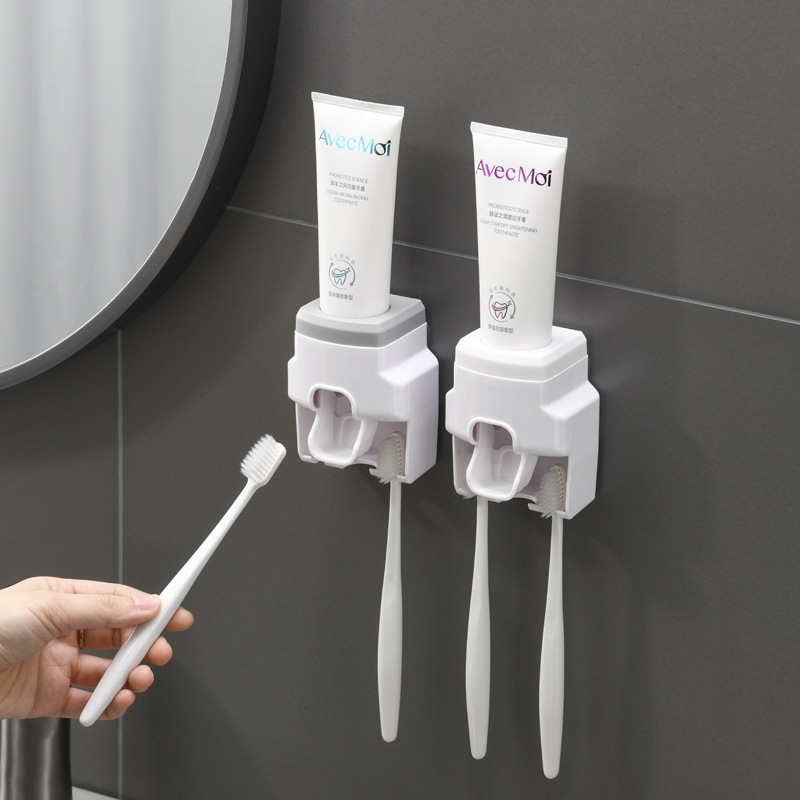 Hot cross-border hot-selling toothpaste squeezer lazy artifact toothpaste squeezer household bathroom wall-mounted toothbrush holder