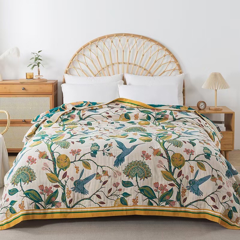 Утолщенное марлевое одеяло из чистого хлопка, многофункциональное одеяло для взрослых