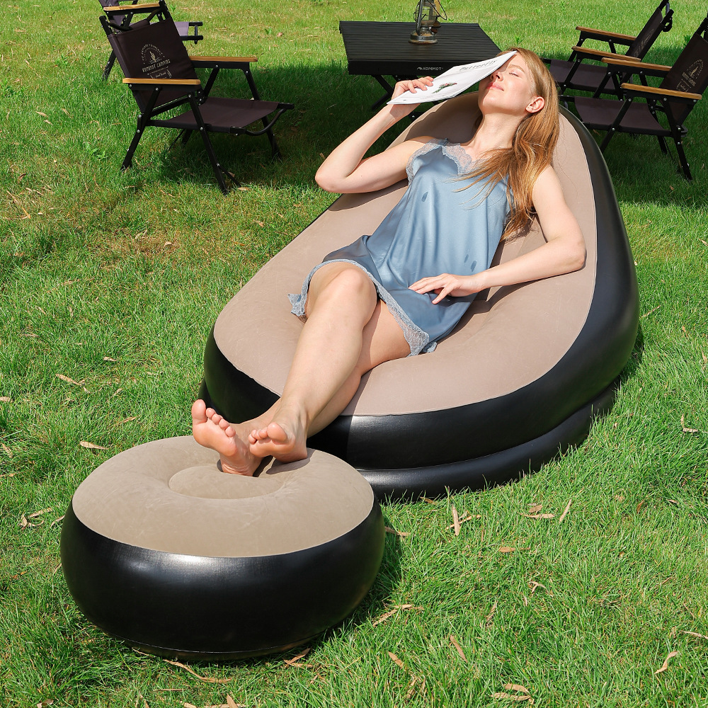 Factory Direct Sales Inflatable Flocking Footrest Sofa Backrest Sofa Pvc Flocking Sofa Inflatable Flocking Backrest Chair