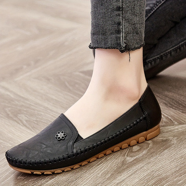 Large Size Popular Women's Shoes for Export, Comfortable, Soft, Versatile Flat Loafers, Supplied by Cross-Border E-Commerce Manufacturers