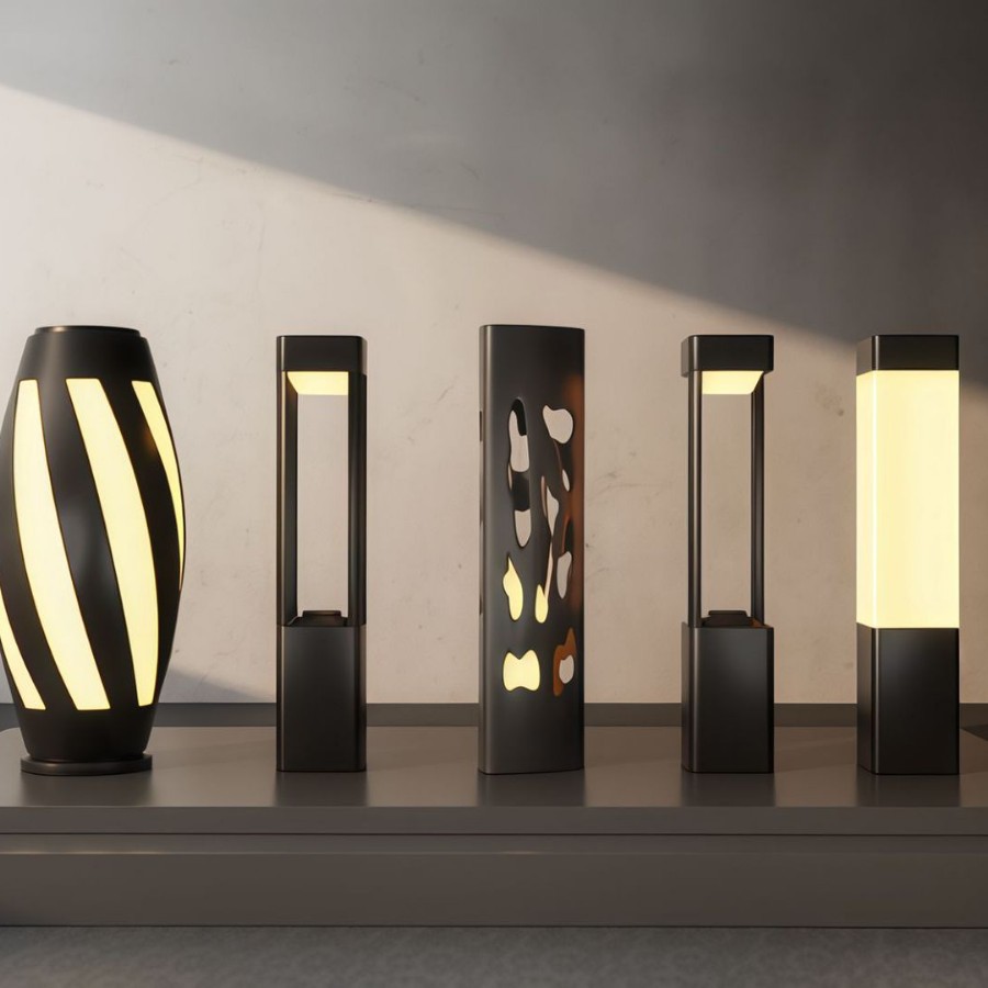 Garden Lamp, Lantern, Floor Lamp, Lawn Lamp, Marble Hand Terrace, Villa Courtyard Lamp, Solar Waterproof Outdoor