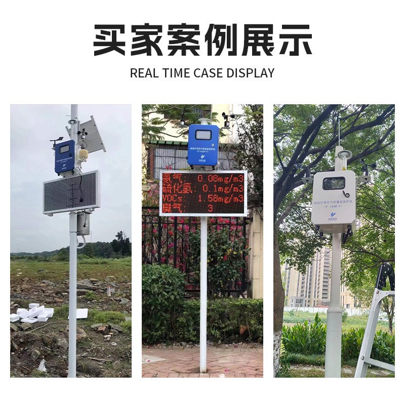 Micro Air Standing Line Atmospheric Environment Detector Outdoor Four Air Two Dust Detection Air Quality Monitoring System