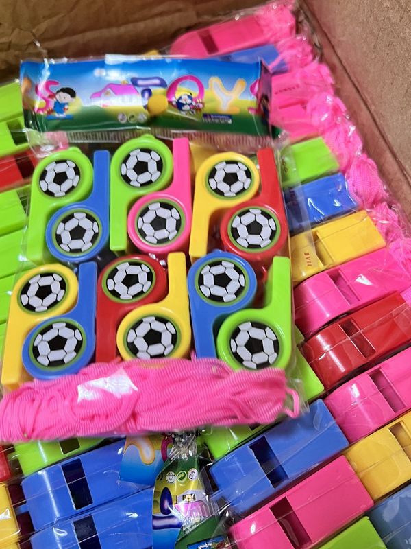 Factory direct sporting goods plastic 12 whistle toys cheer refueling referee whistle promotion wholesale