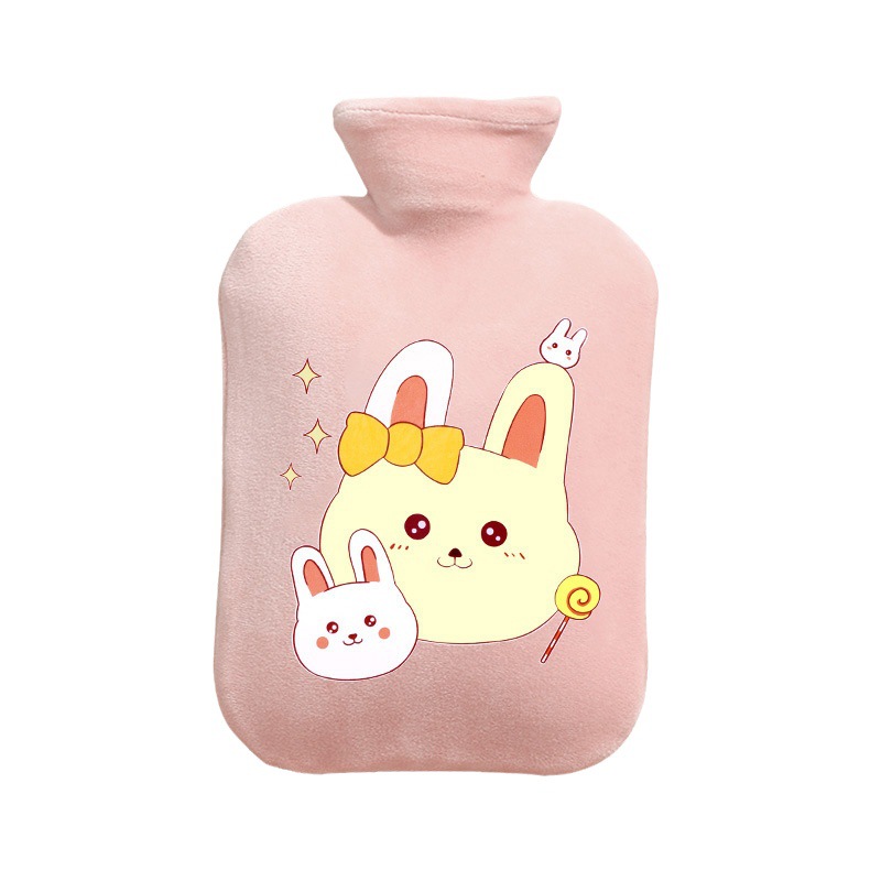 Hot water bag water injection warm handbag cartoon cute plush warm baby printing irrigation small portable hand warmer
