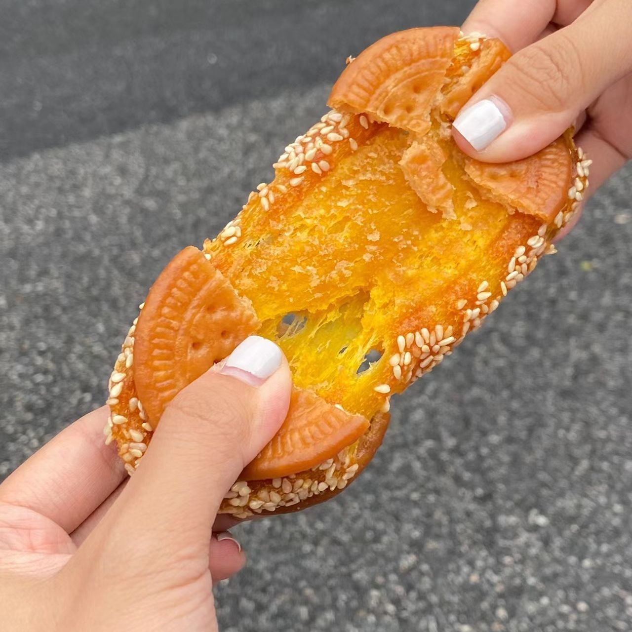 Old-Fashioned Handmade Sesame Pumpkin Cakes, Freshly Made Bulk Traditional Sesame Cakes, Childhood Snacks, Amazon