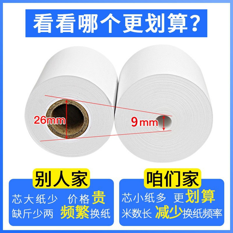 Thermal Cashier Paper 57X50 Printing Roll Paper Meituan Takeaway Universal 58mm Receipt Machine Special Thermal Paper 80X80