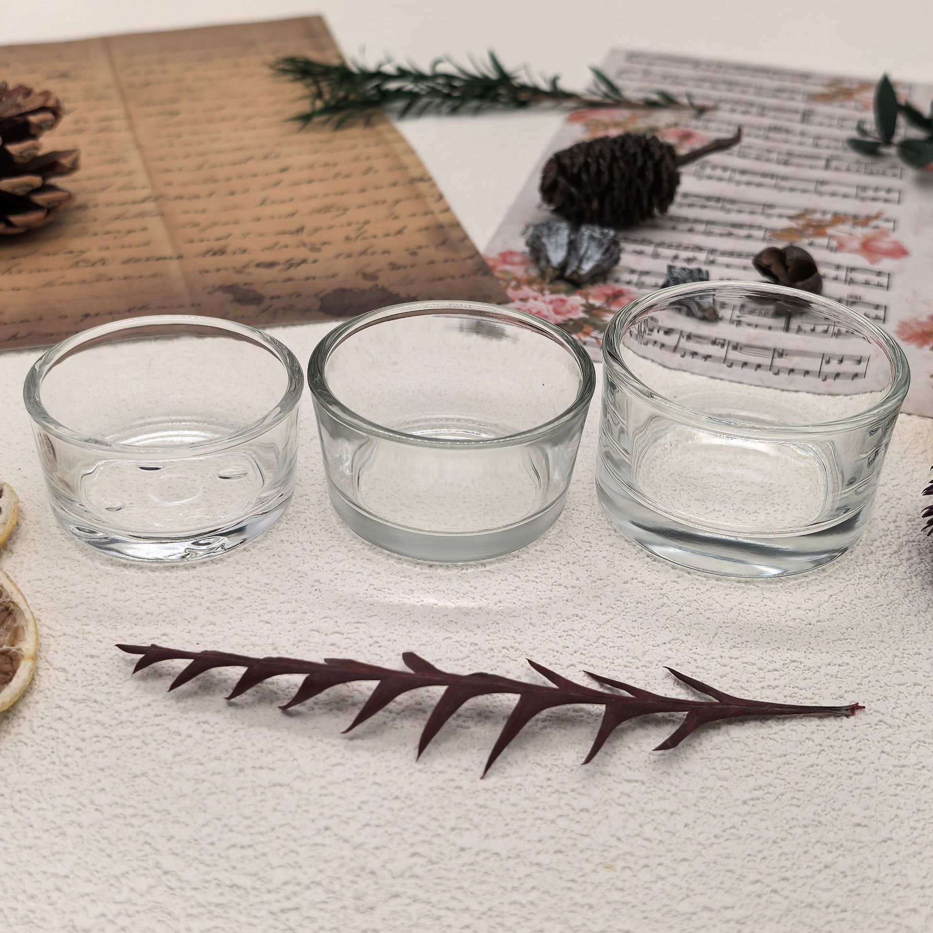 Glass Candlestick 12# Cup 13# Cup Four Point Cup Tea Wax 1# Tea Wax 2# Tea Wax 3# Small Tea Wax Cup Series