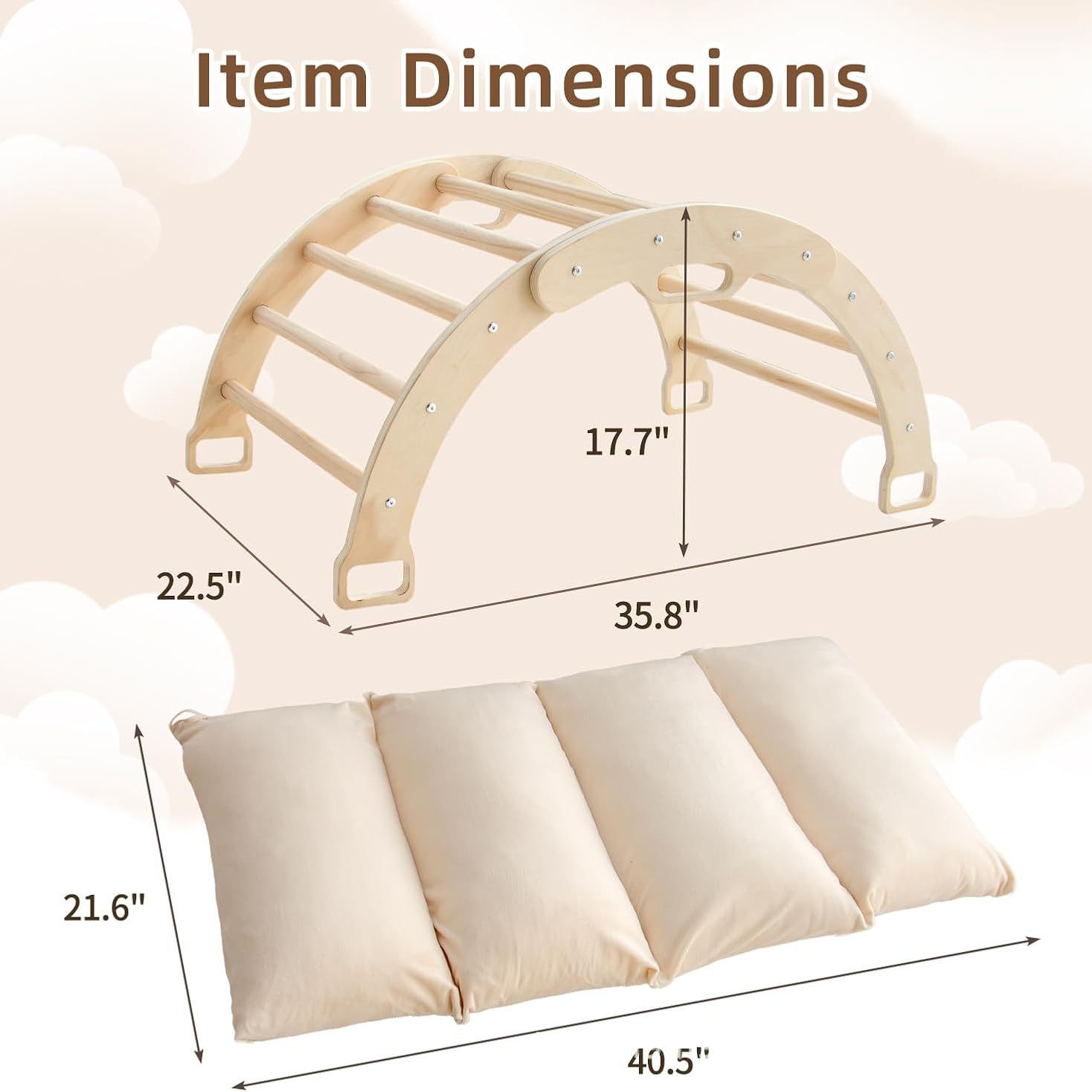 Wooden Climbing Frame Multi-Functional Baby Physical Training Toy Kindergarten Ladder Home Indoor Climbing Frame Toy