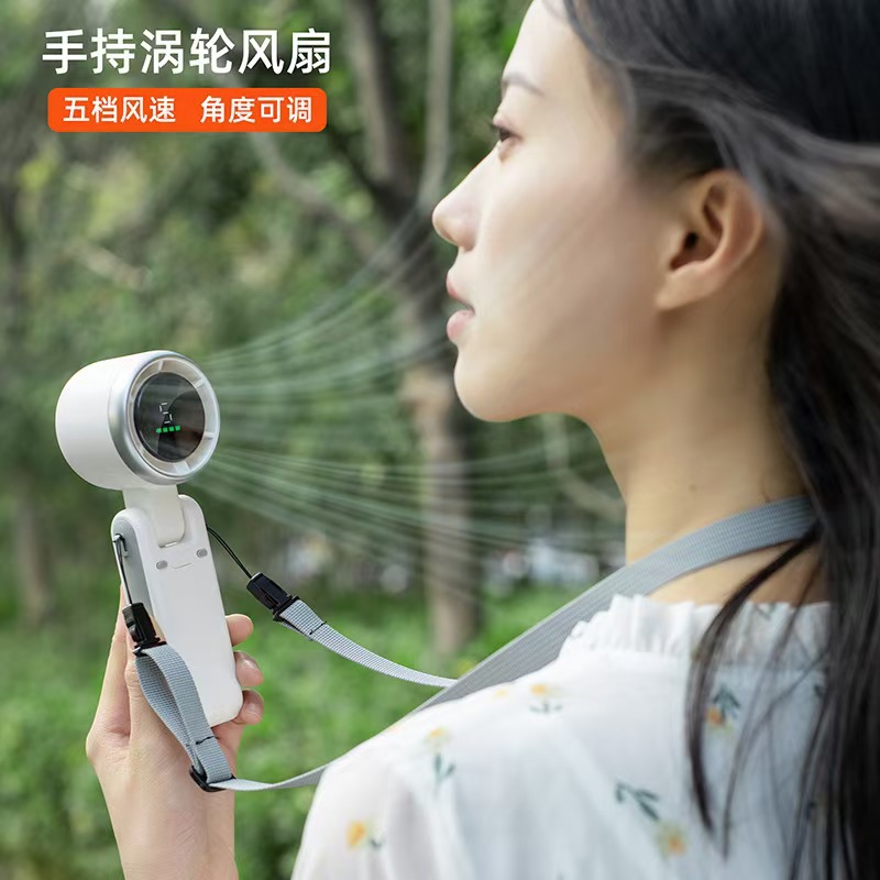 2025 New Cross-Border High-Speed Handheld Mini Violent Fan Hanging Neck Foldableable Outdoor Office Mute