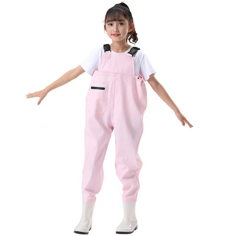Children's water pants, sea-catching clothes, water-playing jumpsuit, kindergarten fish-catching waterproof wading full body water pants, sand-playing