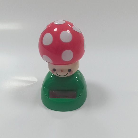 Factory Direct Supply Export Hot Selling Solar Car Ornaments, Creative Big Mushroom Head Kidsren's Swing Toys