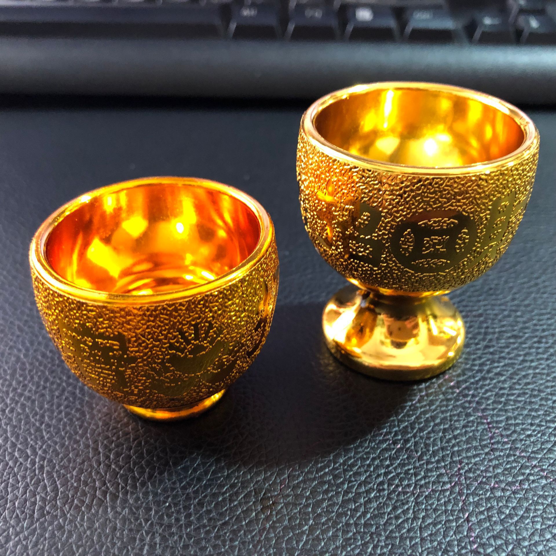 Gold Cup Red Cup for Cup Small Cup Wine Cup Worship Buddha Gong Cup Stall Supply Small Gifts Promotional Products