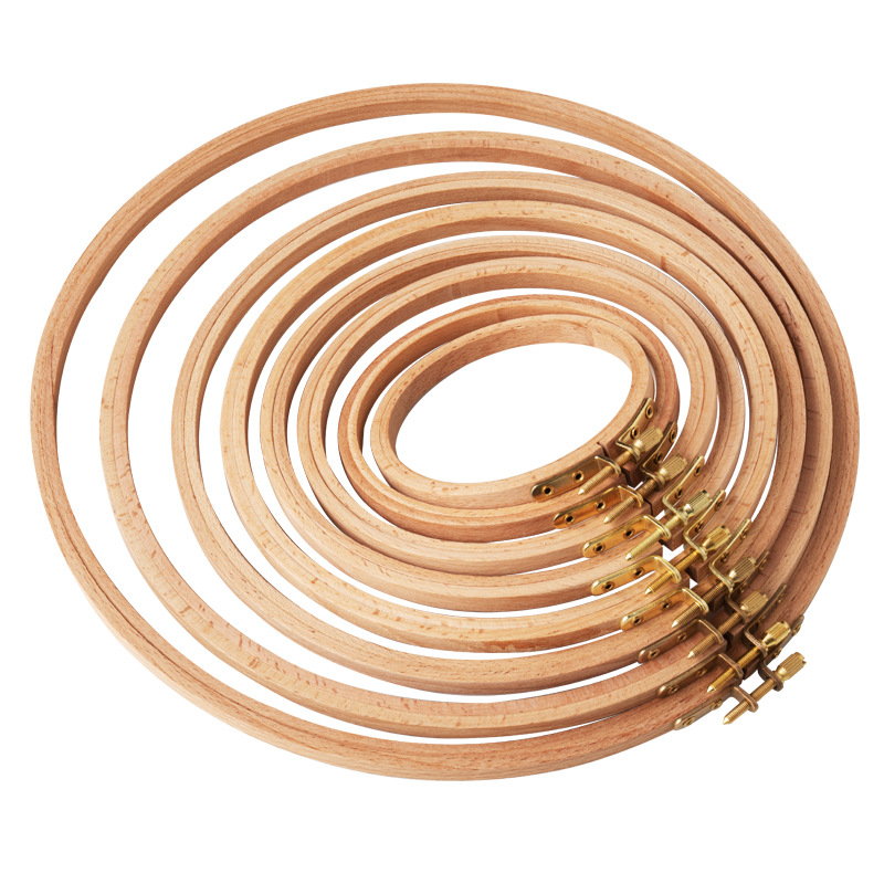 Manufacturer Wholesale Beech Wood Embroider Stretcher Handmade DIY Embroider Poke Embroider Tools Non-Slip Export Beech Wood Embroider Stretcher Crafts