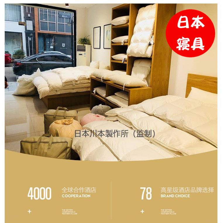 Export Japanese-style goose down hotel pillow down pillow core cotton super soft single adult cervical spine pillow core