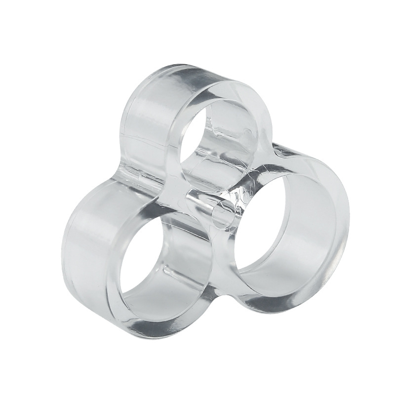 Transparent door handle anti-collision ring buckle mute non-punching bathroom door rear window handle windproof anti-collision door suction