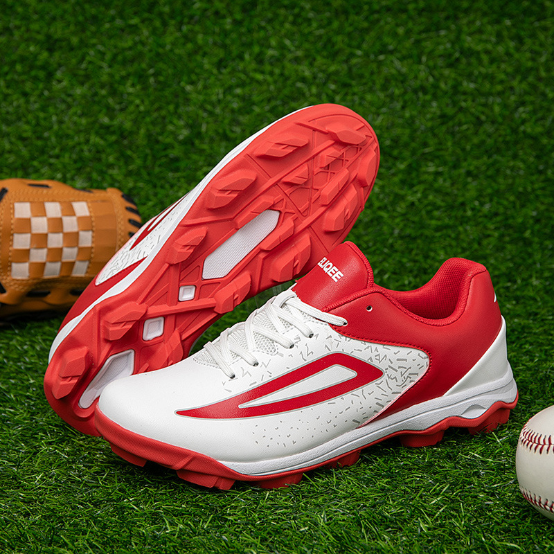 Plaid Fit Baseball Shoes Memory Foam Insole Support Ankle Breathable Design Training Competition Shoes Lightweight Durable