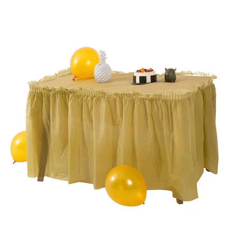 Peva Tablecloth Table Skirt Thickeneded New Material Waterproof and Oil-Proof Tablecloth Hotel Party Dessert Table Decoration Tablecloth