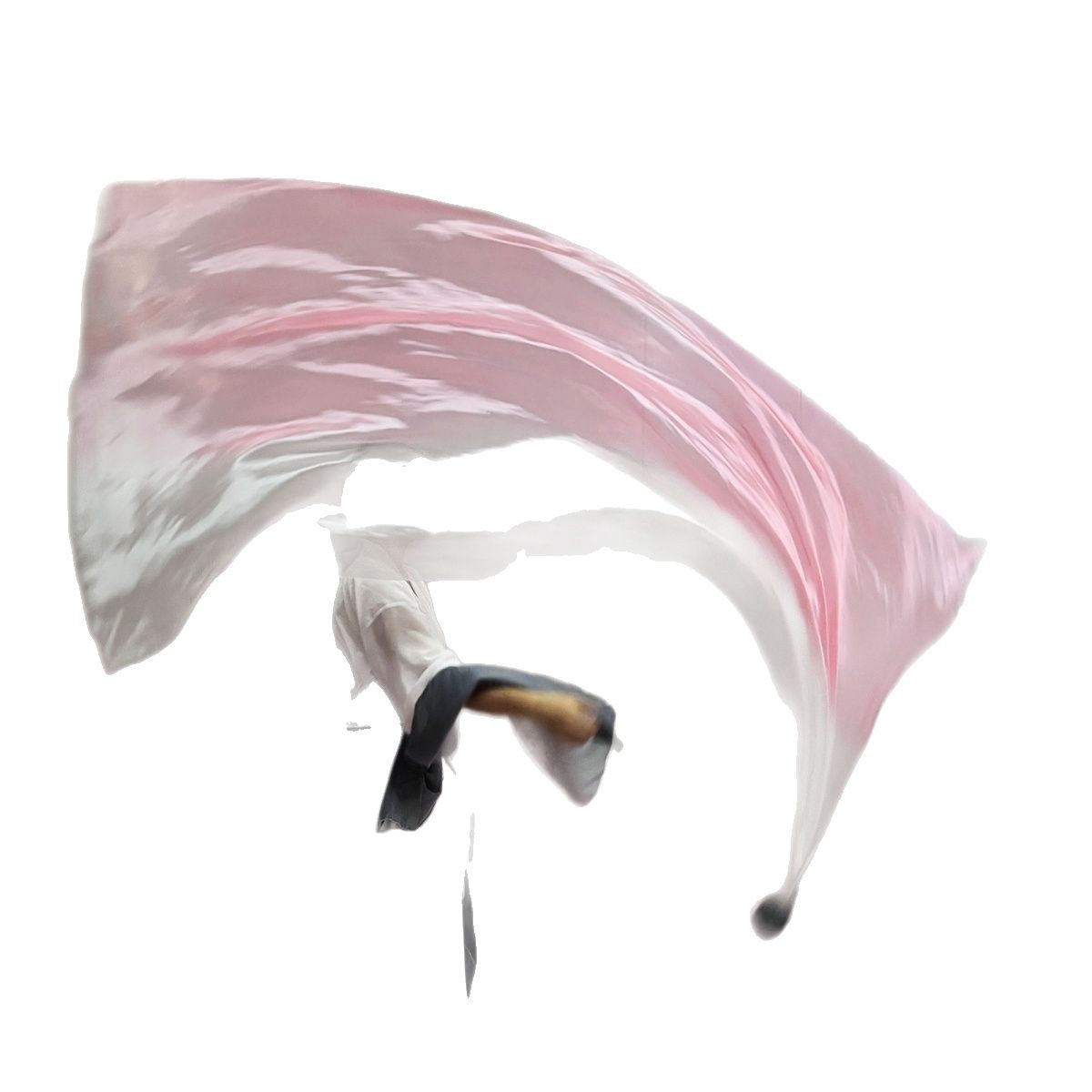 Opening dance colorful silk school sports meeting performance props throw ball gauze towel dance black ball gradient ribbon student dance