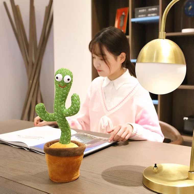 Dancing Cactus Toy Learning to Talk and Singing Twist Doll Shake Tone Internet Red Sand Sculpture Magic Birthday Gift