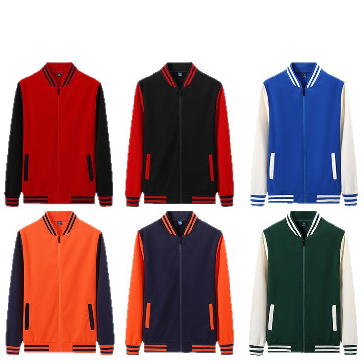 Sweatshirt Baseball Jacket Custom Logo Printing Educational Workwear Kindergarten Uniform Jacket Autumn and Winter Thin Loose Employee Top