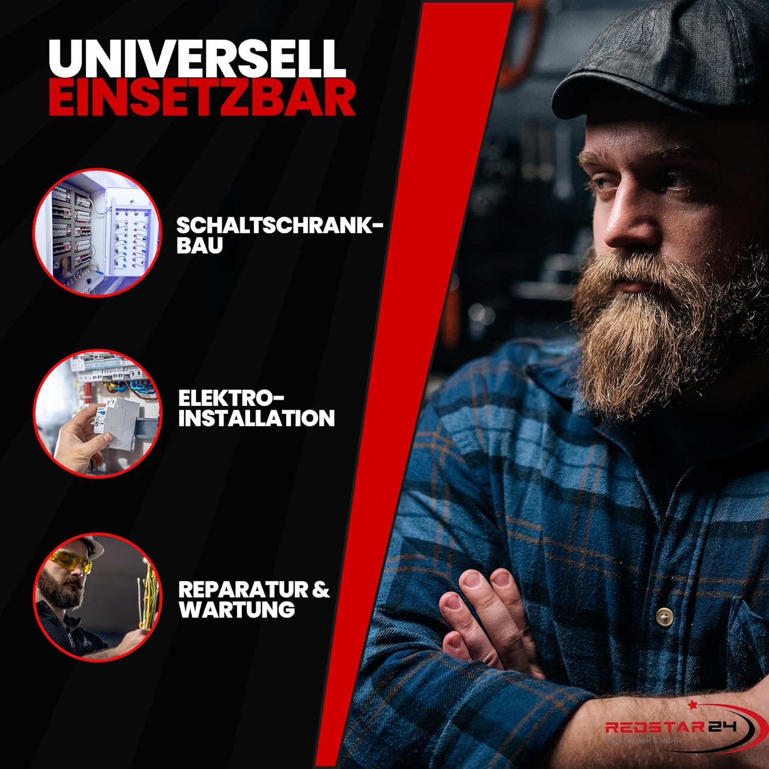 Redstar24 Crimpzange Set Mit 1200 Aderendhülsen - Selbstein