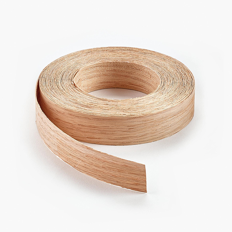 Natural Red Oak Veneer Edge Banding Furniture Door Panel Cabinet Wardrobe Decorative Board Solid Wood Veneer Edge Banding Manufacturer